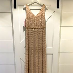 Perfectly sequenced blush BHLDN dress - NEW